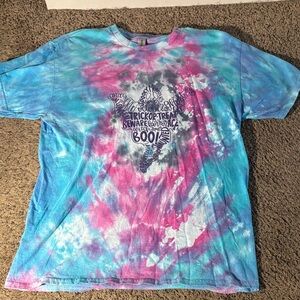 Gildan  Tie-Dye Tee in Blue and Pink